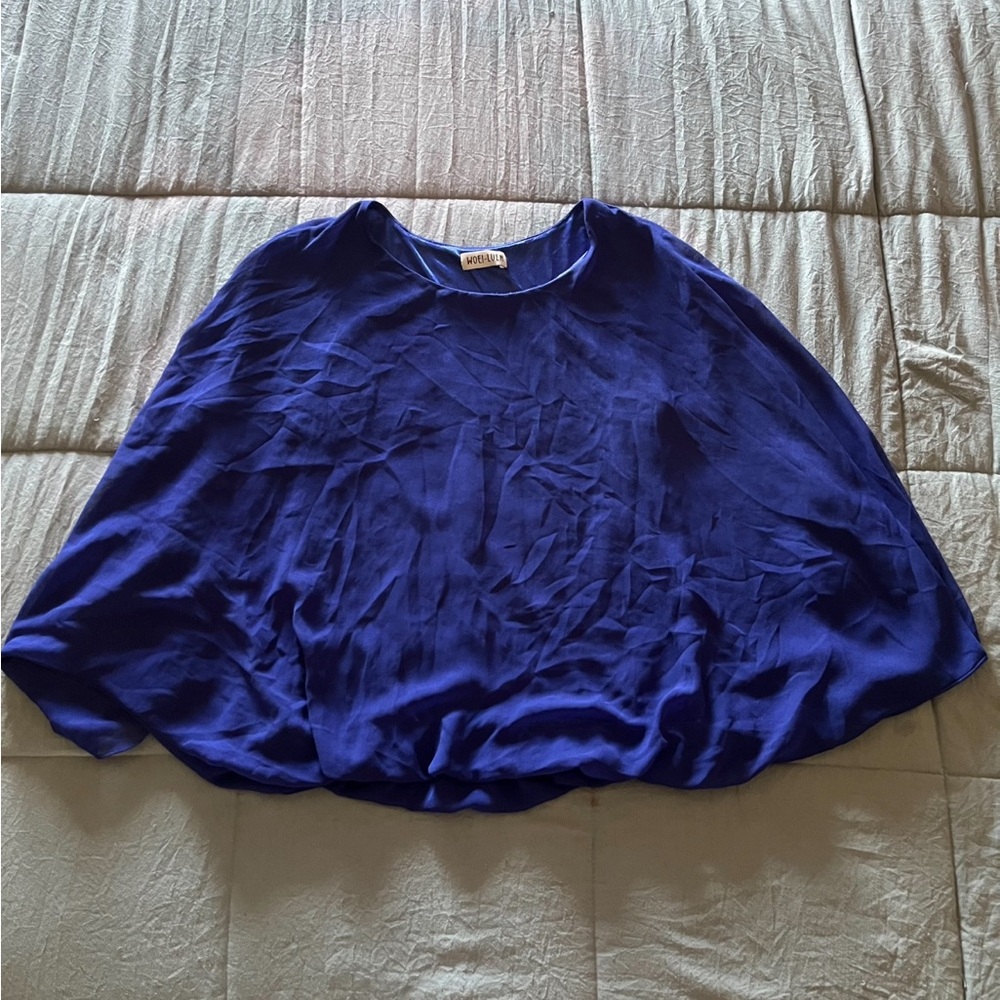 WOEI-LUEN Royal Blue Flowy Top